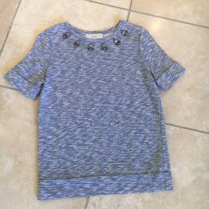 Jeweled Sweatshirt Top